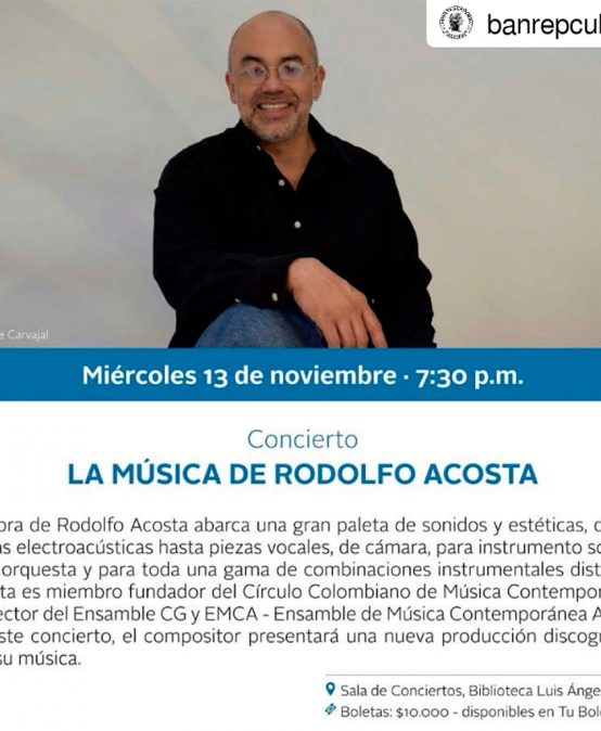 La música de Rodolfo Acosta, compositor (Colombia)
