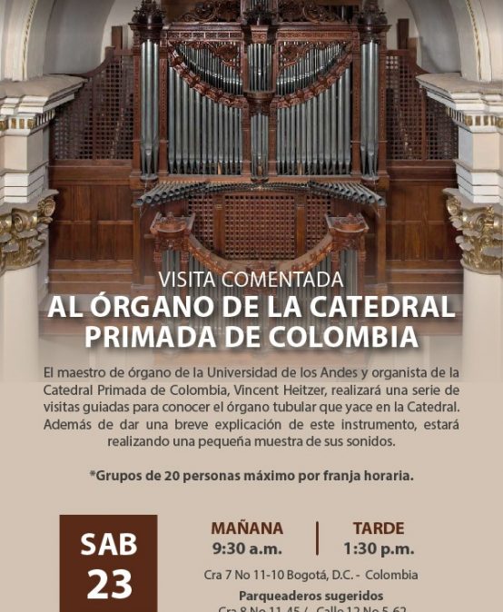 Visita comentada al órgano de la Catedral Primada de Colombia