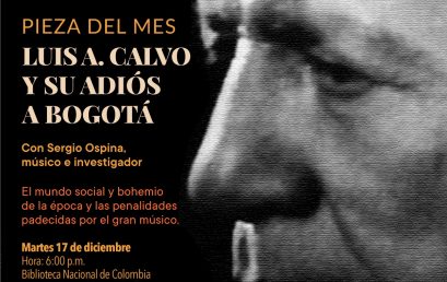 Luis A. Calvo y su Adiós a Bogotá