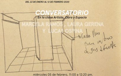 Conversatorio con Marcela Ramos, Laura Gerena y Lucas Ospina en el marco de la exposición Espacios.