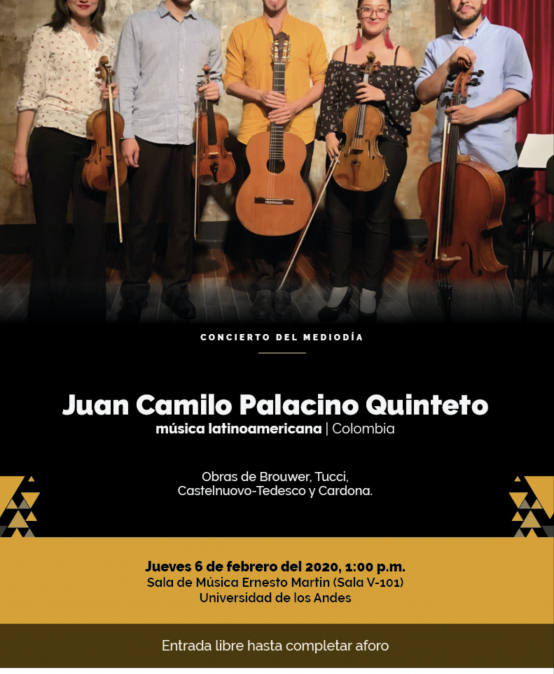 Concierto del mediodía: Juan Camilo Palacino Quinteto (Colombia)