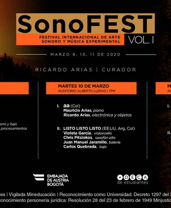 sonoFEST, Vol. 1 – Festival internacional de arte sonoro y música experimental