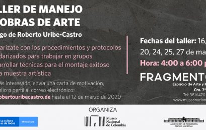 Convocatoria: Taller de manejo de obras de arte a cargo de Roberto Uribe-Castro
