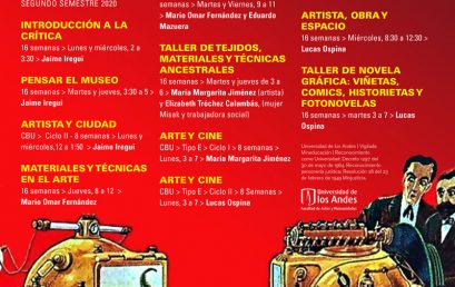 Cursos del área de Proyectos del Departamento de Arte