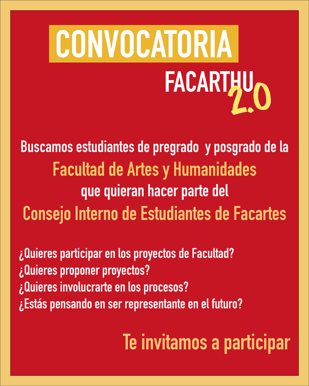 Convocatoria Facarthu