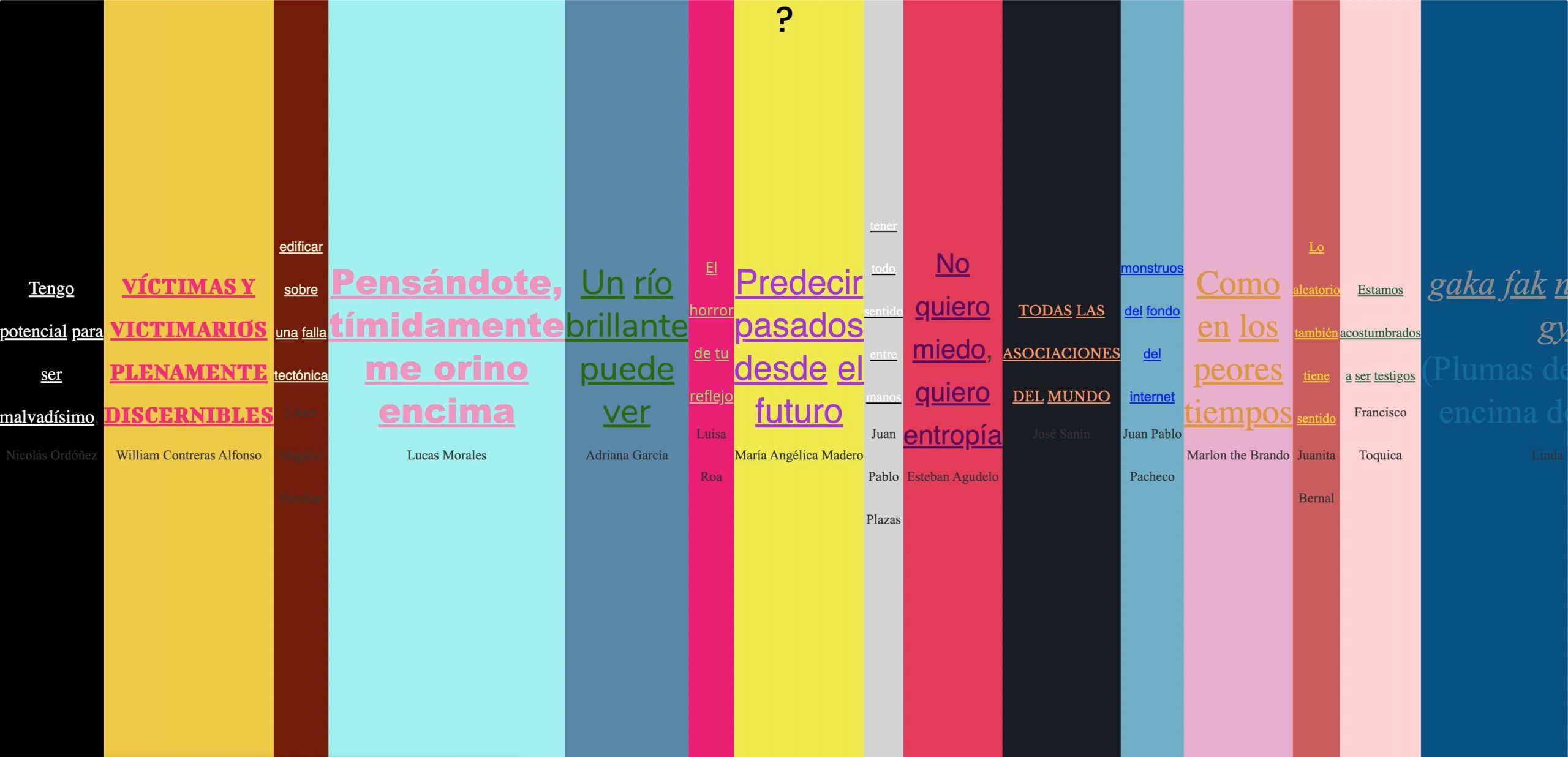 Convocatoria cinco palabras