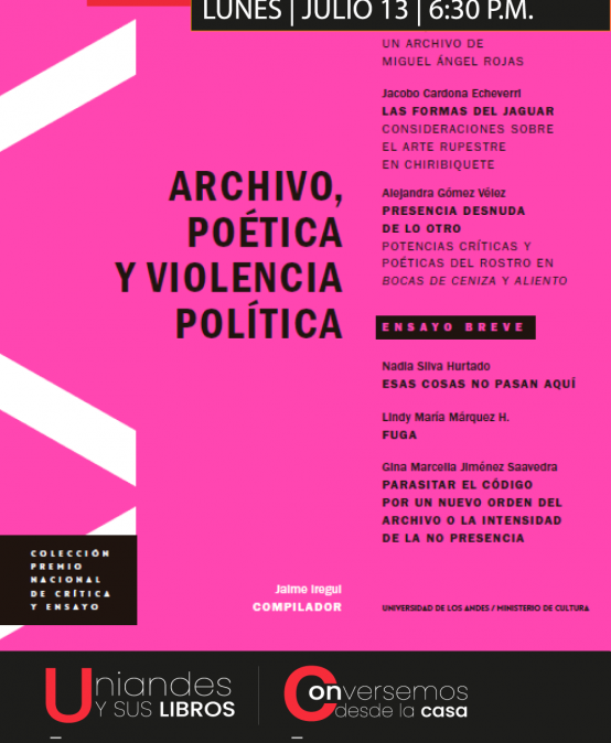 Presentación del libro: Archivo, poética y violencia política