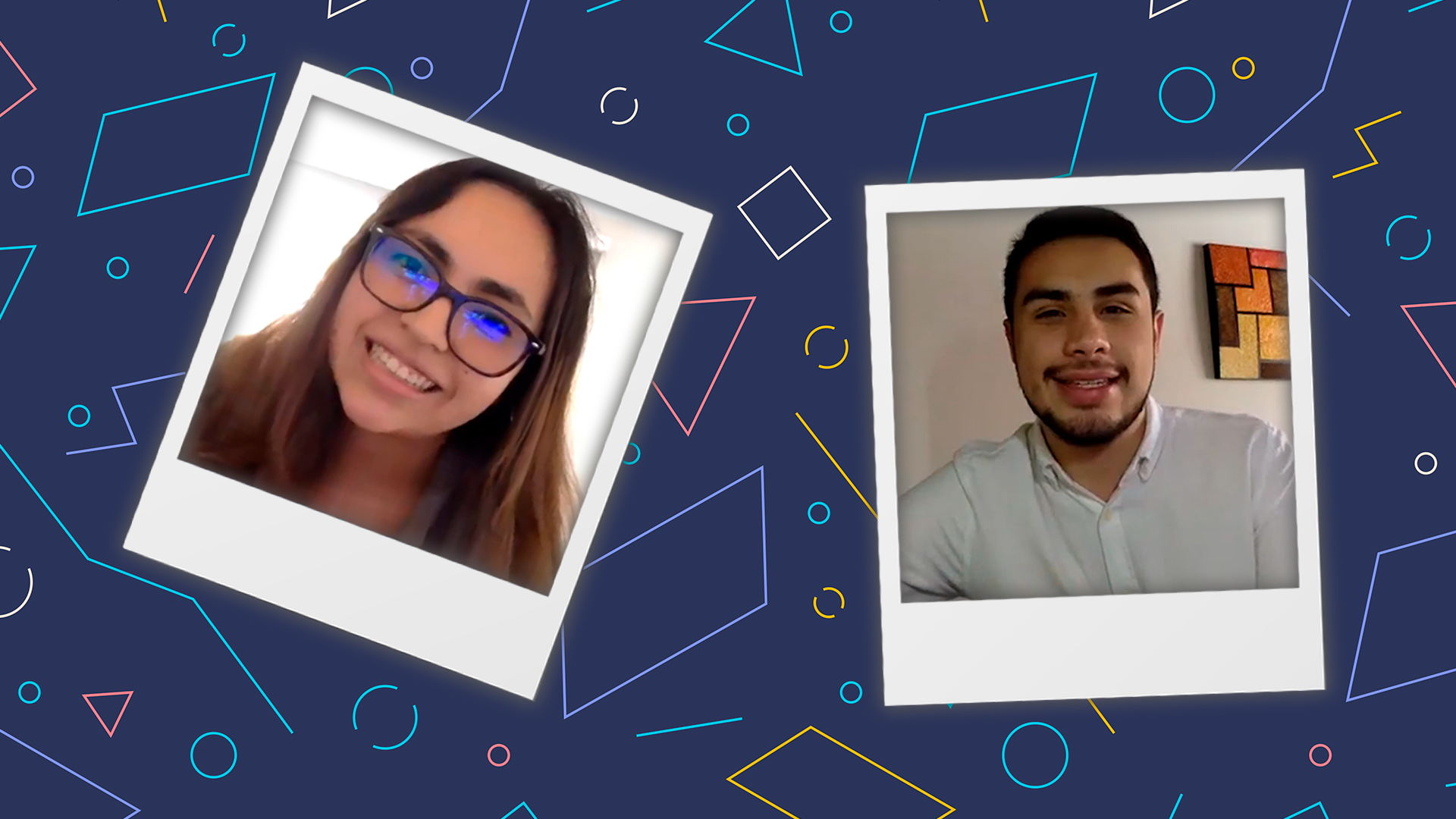 María Camila Collazos y Andrés Torres escogieron la práctica profesional como su modalidad de grado