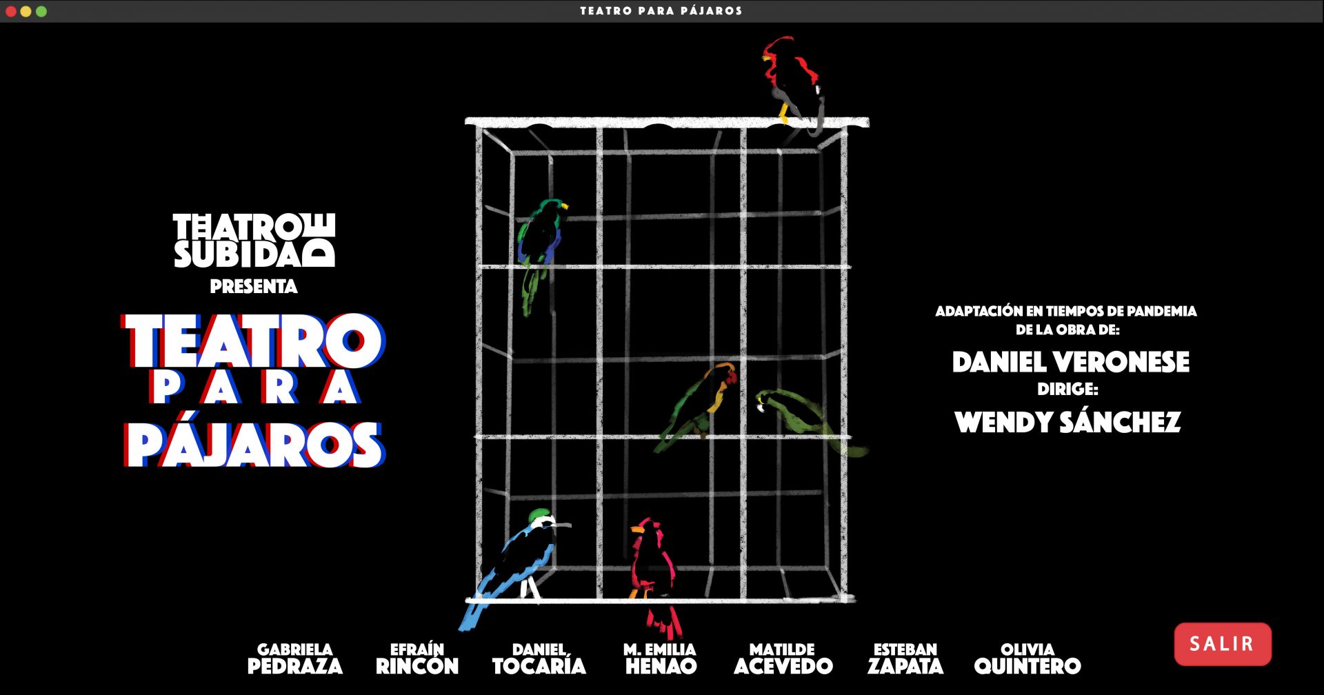 Obra | Teatro para pájaros | Teatro de subida