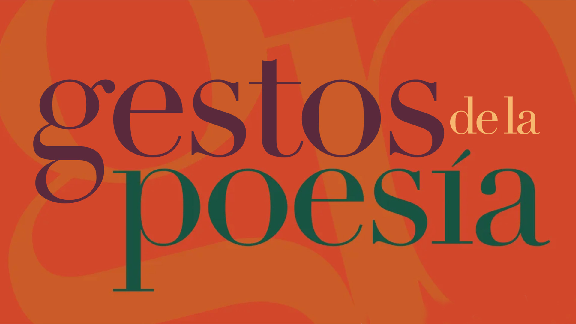 Gestos de la poesía es un repositorio vivo de poesía contemporánea