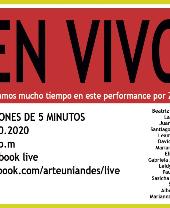 En vivo: Llevamos mucho tiempo en este performance por zoom