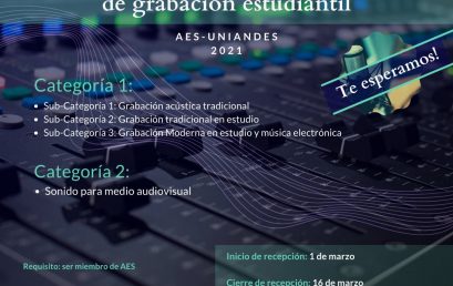 AES: Competencia de grabación estudiandil
