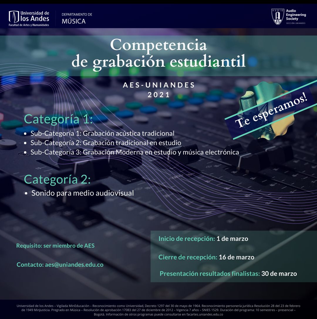 AES: Competencia de grabación estudiandil