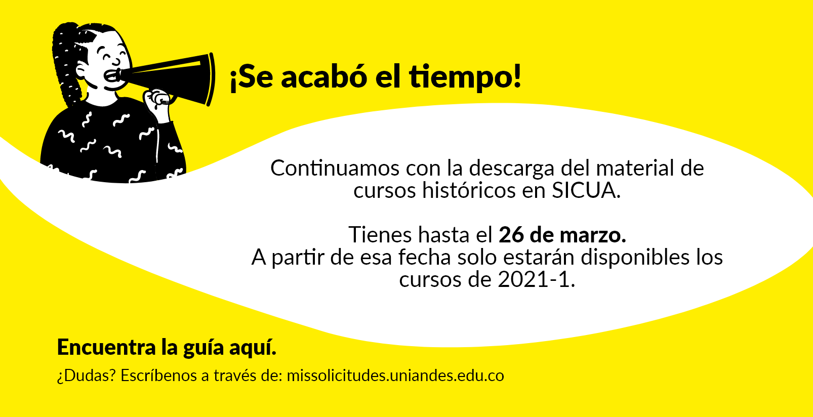 Fecha limite: viernes 26 de marzo.