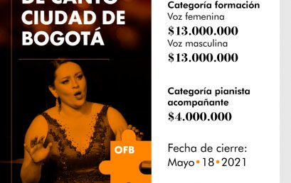 Premio de canto – Ciudad de Bogotá