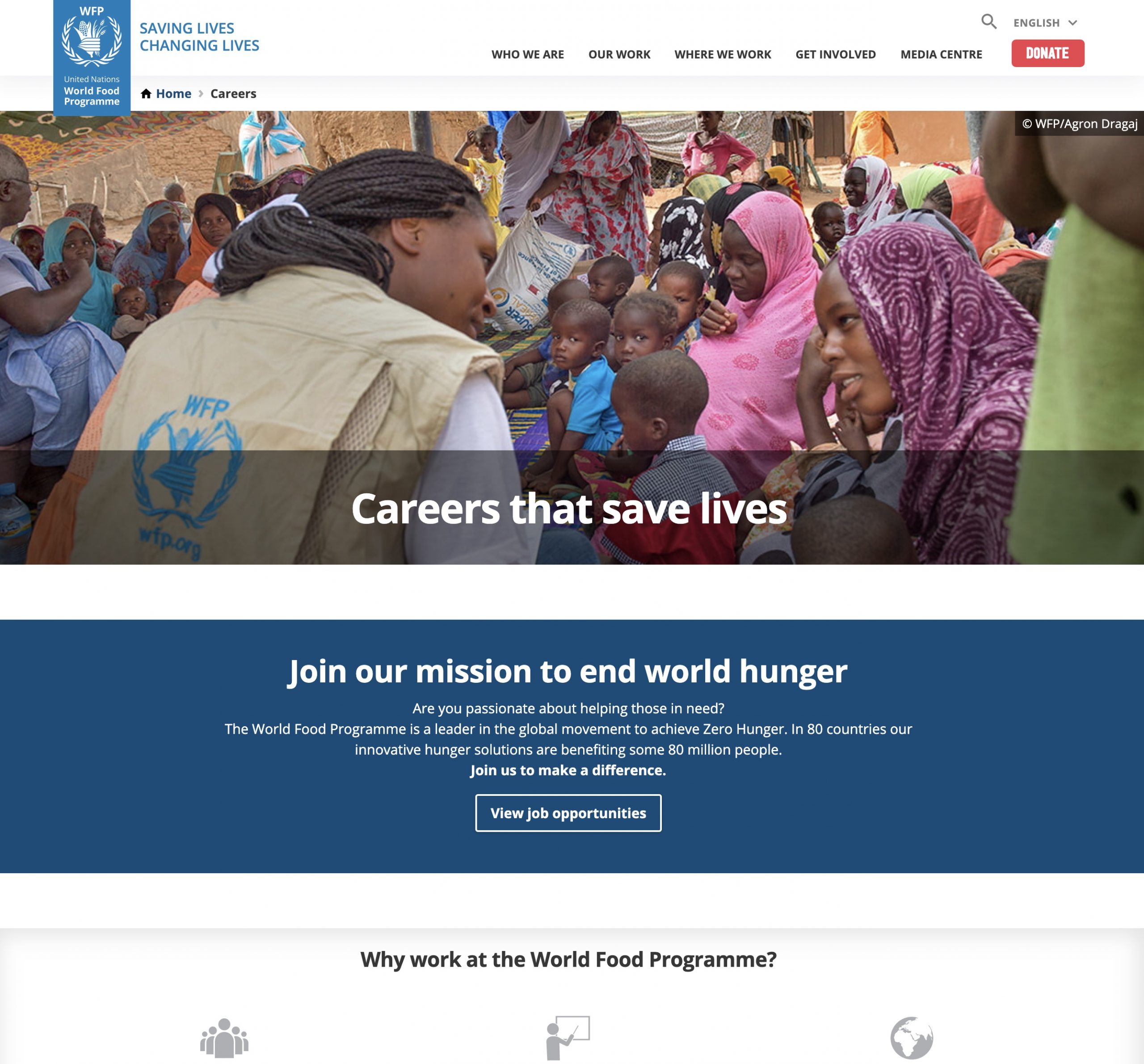 Convocatoria Programa Mundial Alimentos ONU