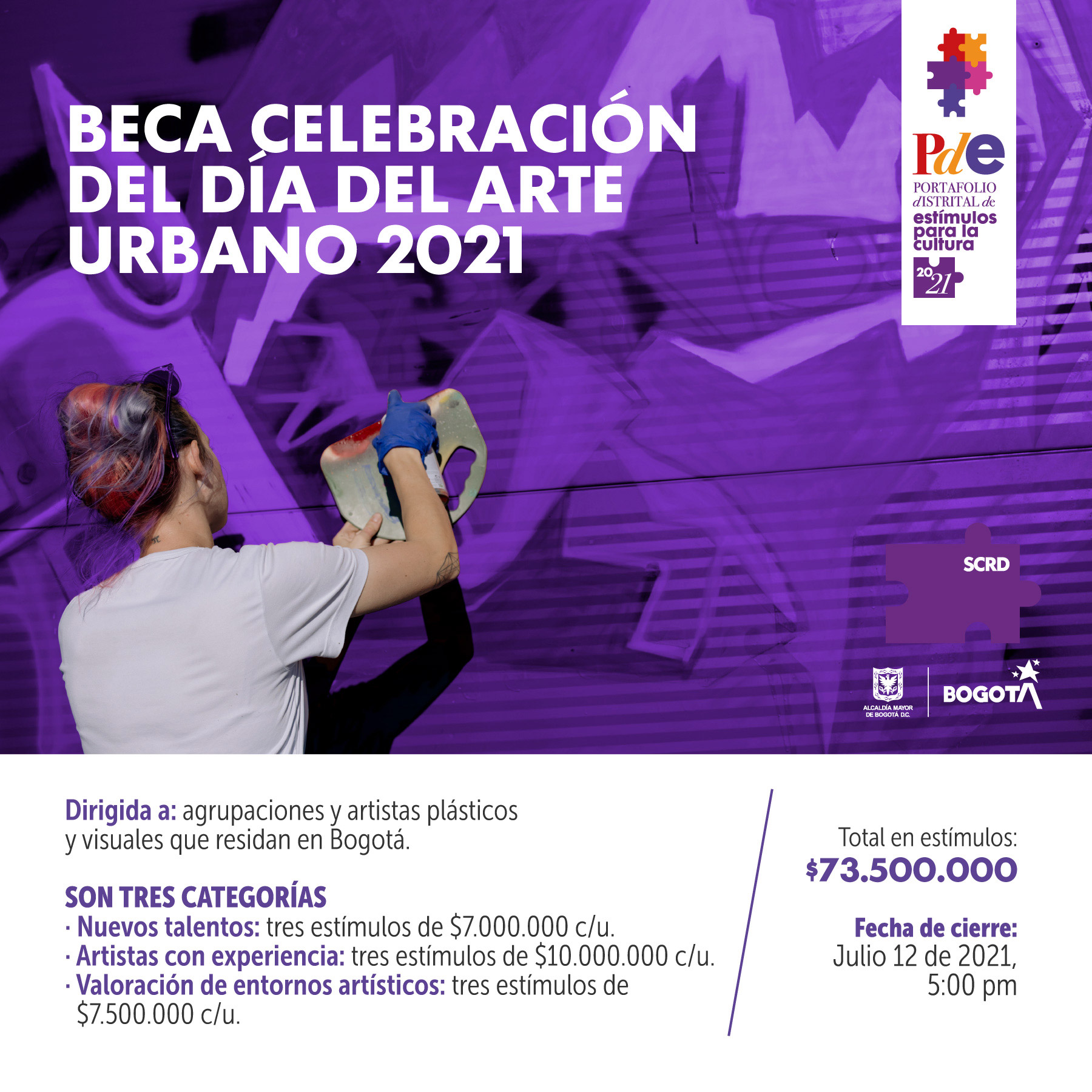 Convocatoria abierta hasta el 12 de julio de 2021.