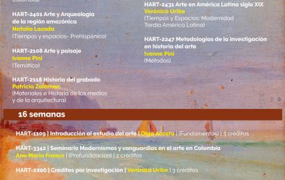 Oferta de cursos Historia del Arte 2021-20