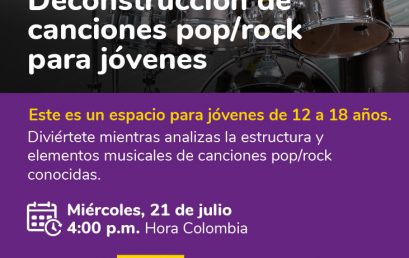 Webinar: Deconstrucción de canciones pop/rock para jóvenes