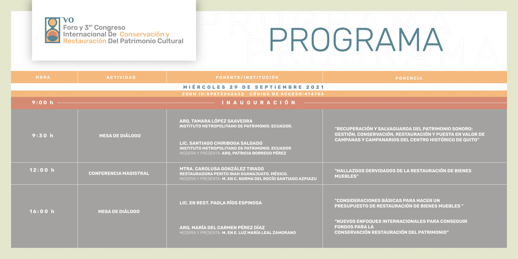 Congreso Internacional de Conservación y Restauración del Patrimonio Cultural "Diálogos Transdisciplinarios - David Cohen