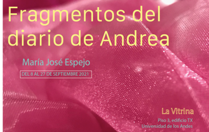 Exposición Fragmentos del diario de Andrea | Sala de Proyectos | Uniandes