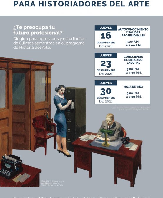 Taller virtual de empleabilidad para egresados y estudiantes de últimos semestres del pregrado en Historia del Arte | Conociendo el mercado laboral