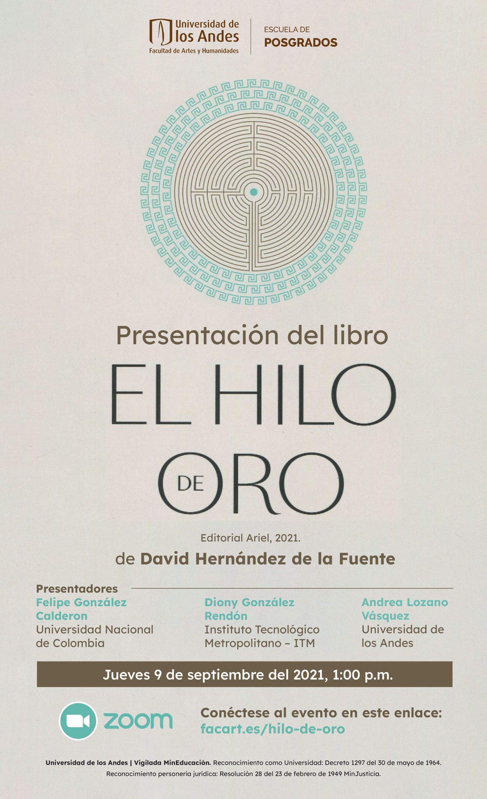 Presentación del libro | El hilo de oro. Los clásicos en el laberinto de hoy