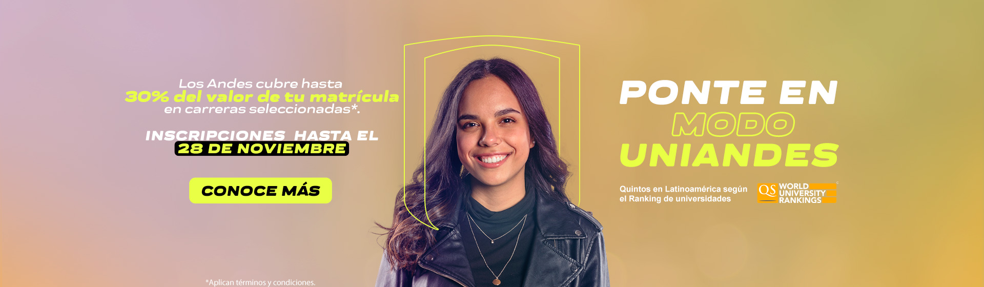 Cubrimos el 50 % del valor de la matrícula en Literatura, el 30% en Arte, Historia del Arte y Música Inscripciones abiertas hasta el 28 de noviembre de 2021