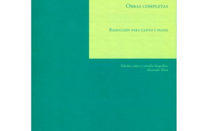 Oreste Sindici. Obras completas. Reducción para canto y piano