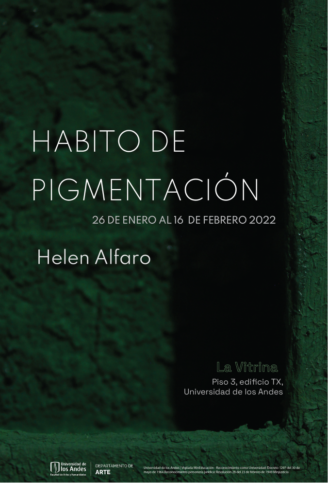Habito de pigmentación | Exposición de Helen Alfaro en la Vitrina