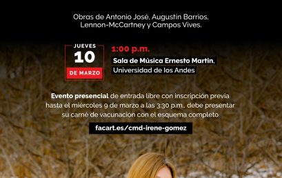 Concierto del Mediodía | Irene Gómez (guitarra) | Evento Presencial