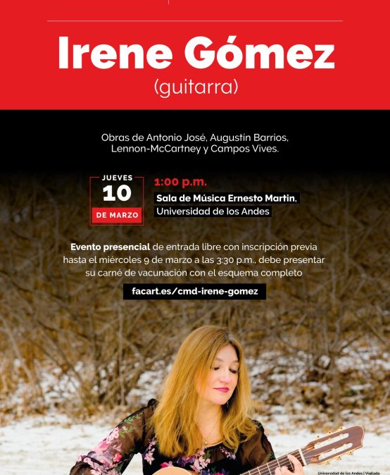 Concierto del Mediodía | Irene Gómez (guitarra) | Evento Presencial