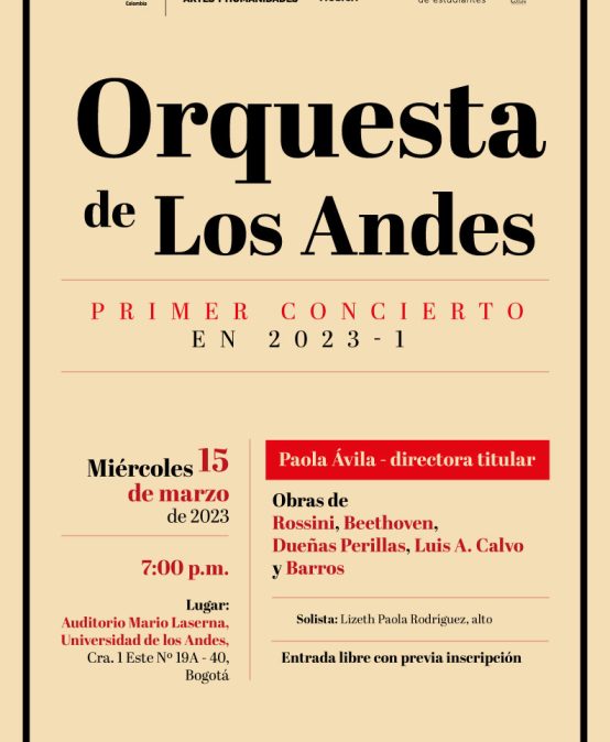 Orquesta de los Andes: Obras de Rossini, Beethoven, Dueñas Perillas, Calvo y Barros