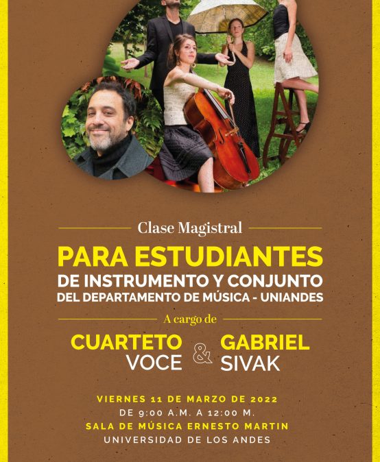 Clase magistral dirigida a los estudiantes de instrumento y conjunto impartida por el Cuarteto Voce y Gabriel Sivak