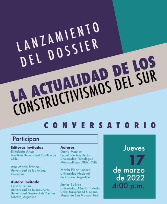 Conversatorio de lanzamiento del dossier La actualidad de los constructivismos del sur de la revista H-ART