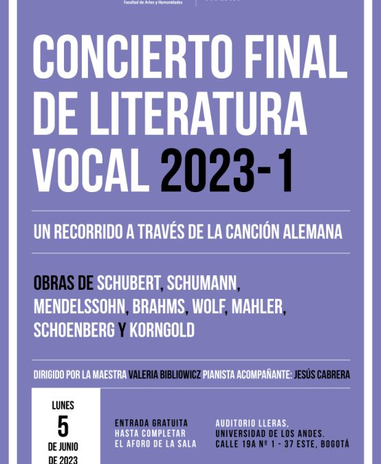 Literatura Vocal en 2023-1: un recorrido a través de la canción alemana