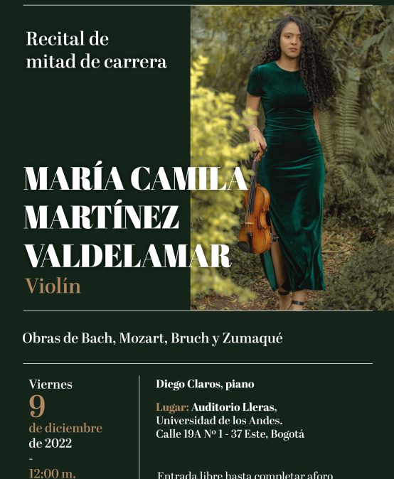 Recital de mitad de carrera: María Camila Martínez (violín)