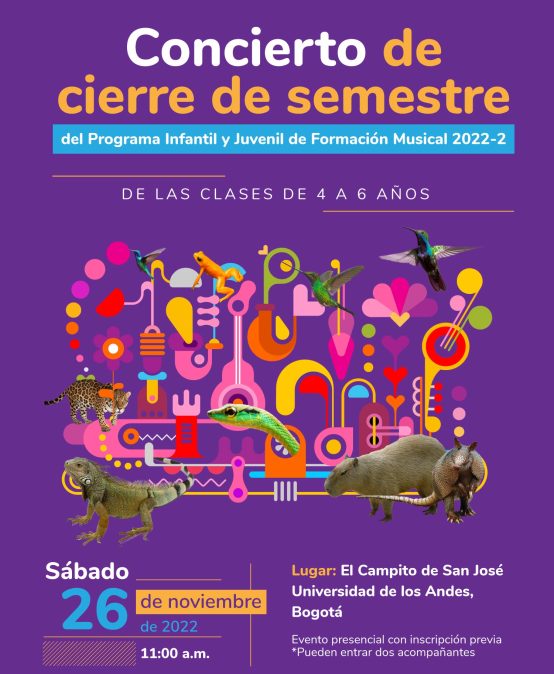 Concierto de cierre de semestre del Programa Infantil y Juvenil de Formación Musical | Evento Presencial |