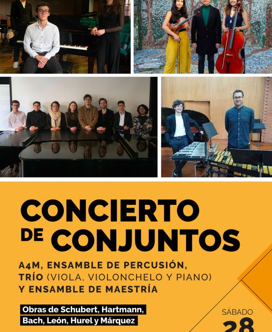 Recital de A4M, Ensamble de Percusión, Ensamble de Maestría, Trío (viola, violonchello y piano) | Evento Presencial |
