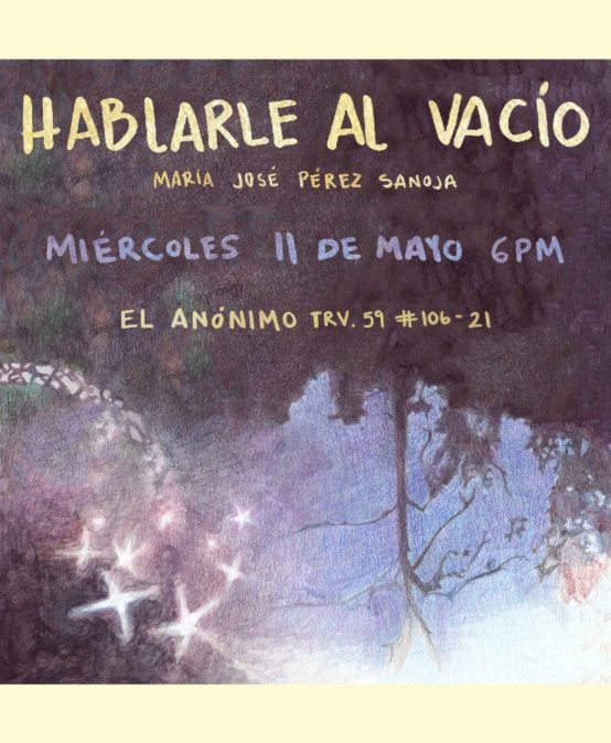 Hablarle al vacío, exposición de María José Pérez Sanoja en El anónimo