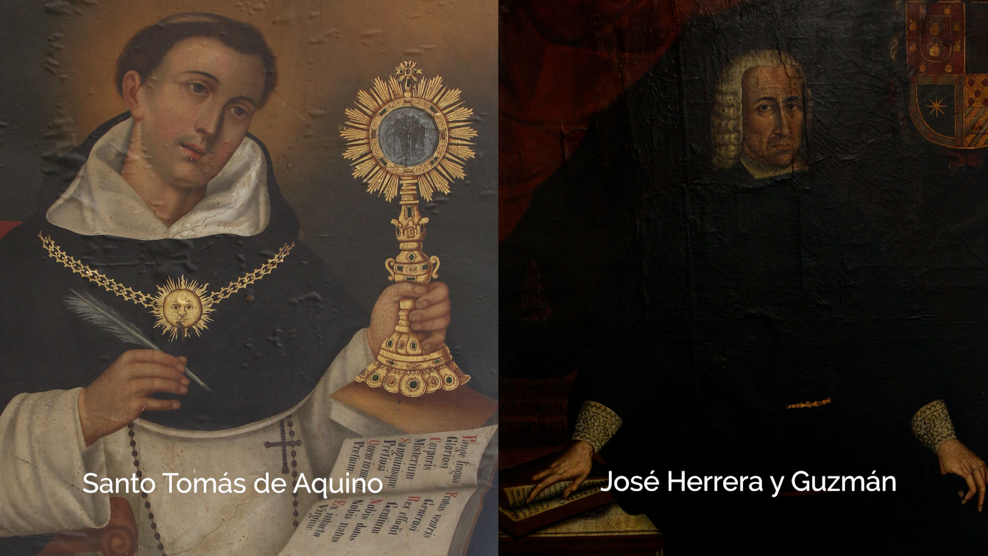 Colaboración para la restauración de dos pinturas del siglo XVIII en la colección del Rosario