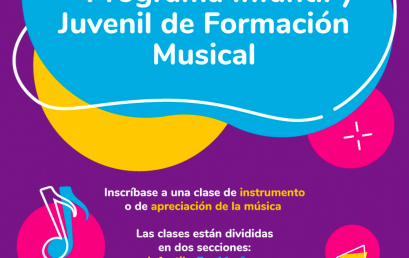 Experiencia musical del Programa Infantil y Juvenil de Formación Musical