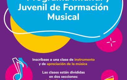 Experiencia musical del Programa Infantil y Juvenil de Formación Musical