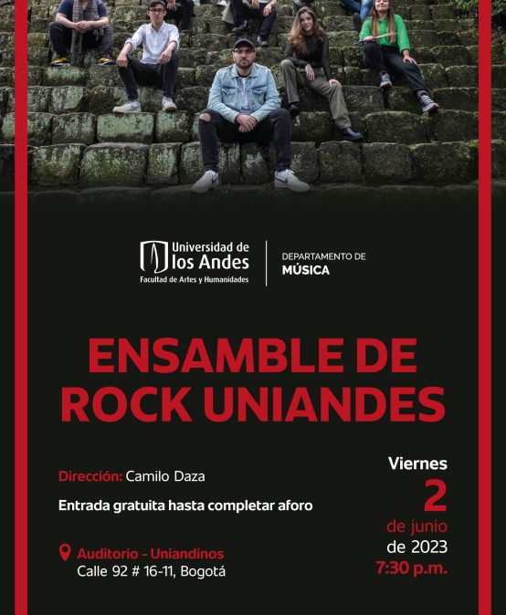 Concierto final del Ensamble de Rock Uniandes en 2023-1