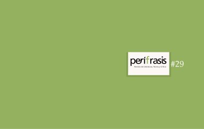 Convocatoria 29 de la Revista Perífrasis de Humanidades y Literatura