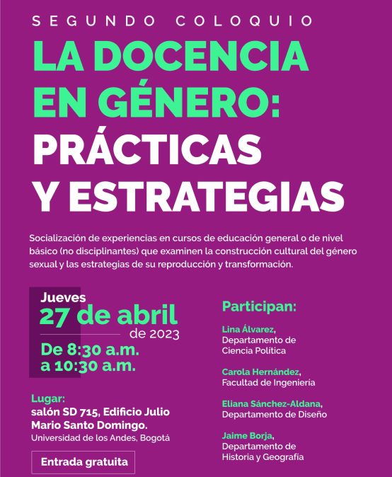 Segundo Coloquio La docencia en género: prácticas y estrategias