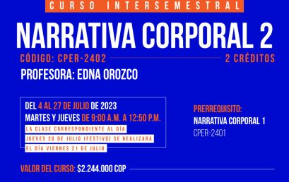 Curso Intersemestral Ceper 2023: Narrativa corporal 2