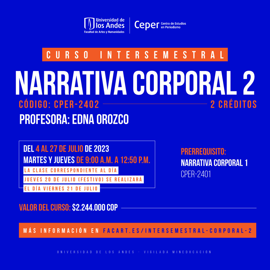 Curso Intersemestral Ceper 2023: Narrativa corporal 2
