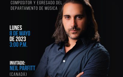 Conferencia con Felipe Téllez, compositor y egresado del Departamento de Música