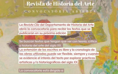 Convocatoria abierta para la revista Clío # 11